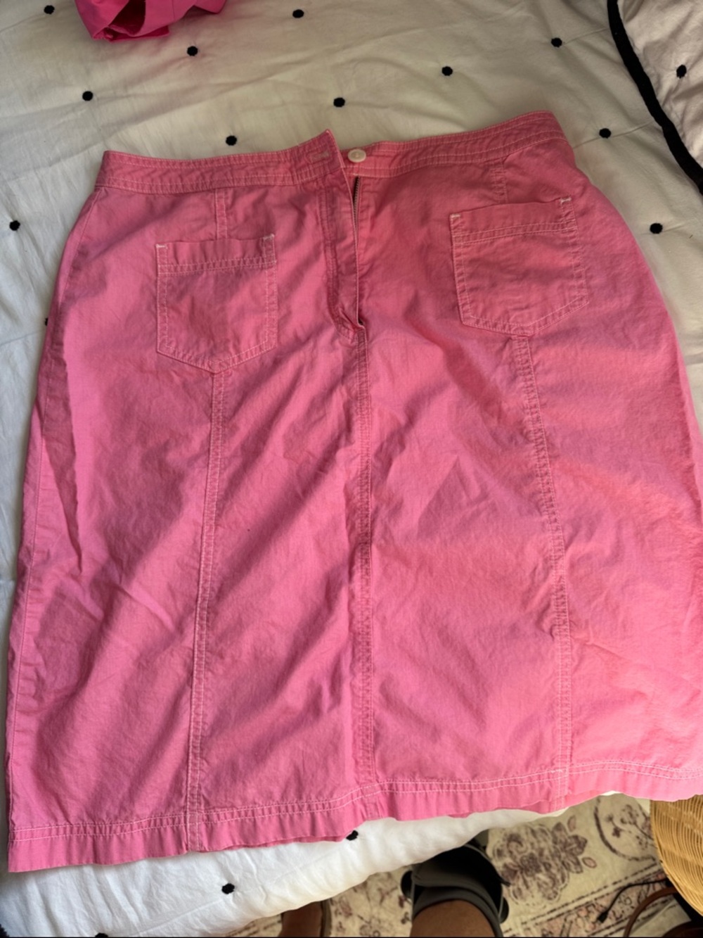 Hey Barbie girl ...J. Jill Pink Pencil Skirt with Front Seams and Patch Pockets